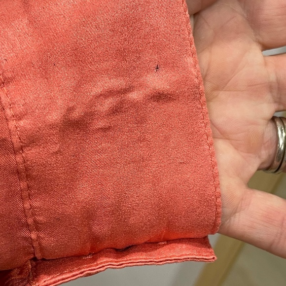 ADIDAS «silk like» blouse Woman, M (fits very large). Corail colour. Superbe! - Picture 16 of 16